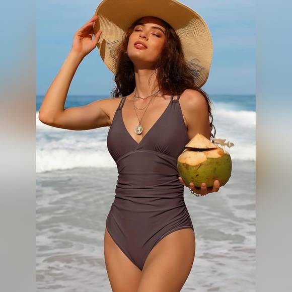 Charmo Ruched Tummy Control One Piece #466 NWOT - Picture 1 of 10